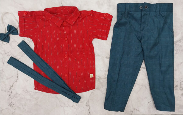 Red-Ikkat-Shirt-And-Pant