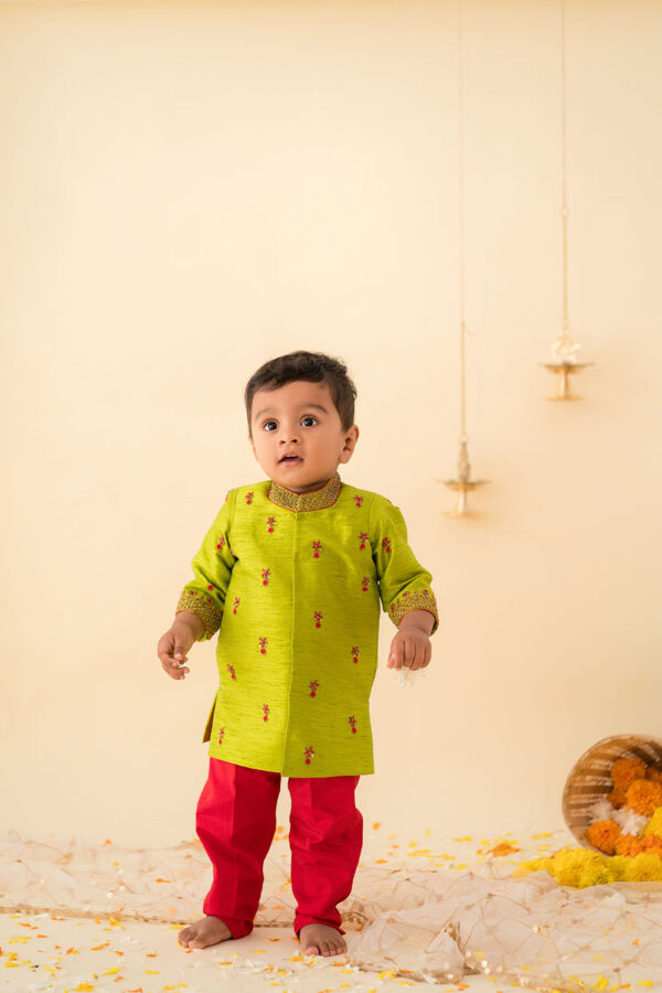 Green Sherwani And Pant