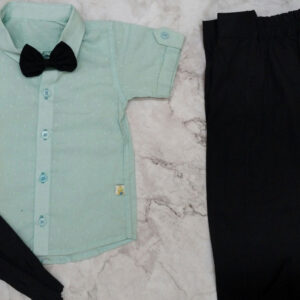 Light Green Shirt And Black Pant