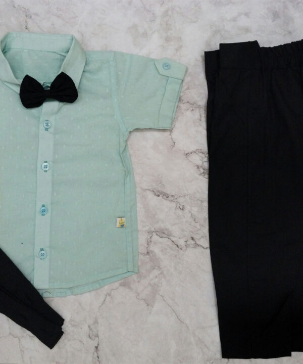 Light Green Shirt And Black Pant